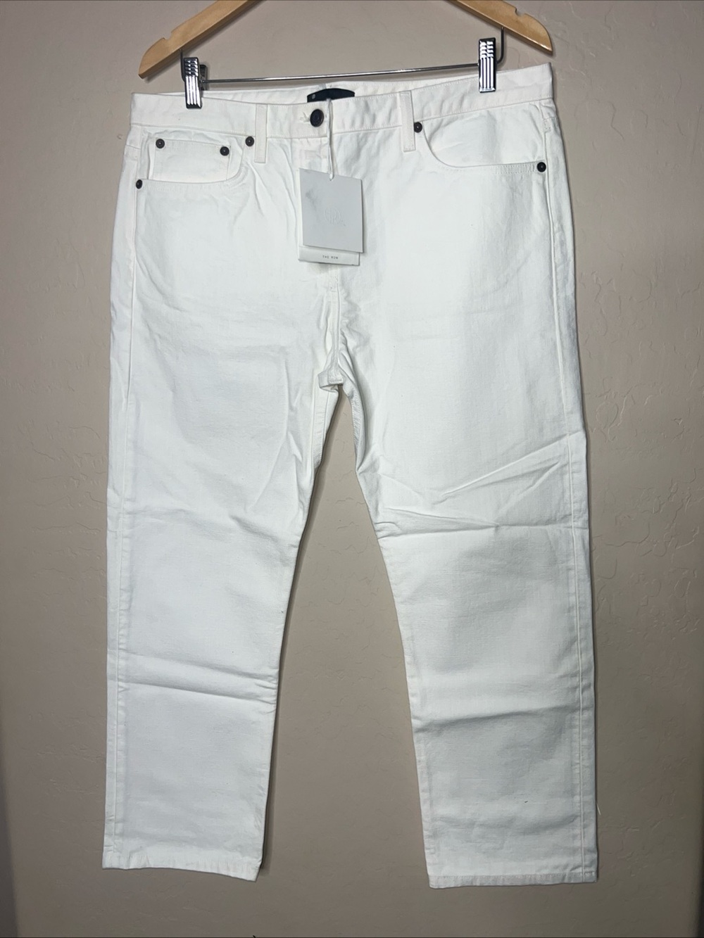 The Row Ashland Women's White Straight-Leg Jeans 12